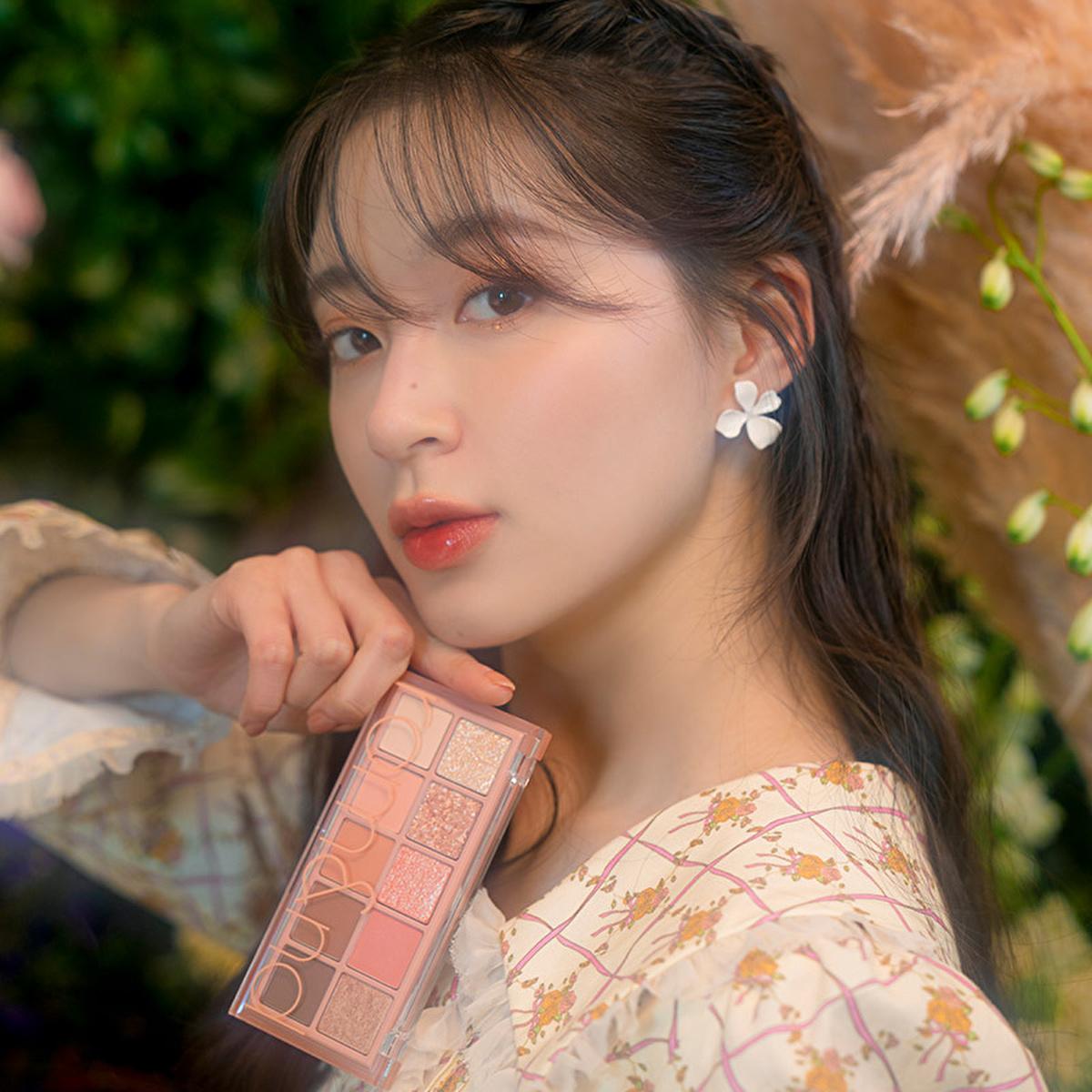 rom&nd Better Than Palette Eyeshadow Palette 08 Peach Dalhia Garden - Versatile Makeup Eyeshadow Palette with 10 Color Combinations