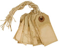 12/Pkg. Tea-Stained Tags 2-3/4" (Pack of 4)