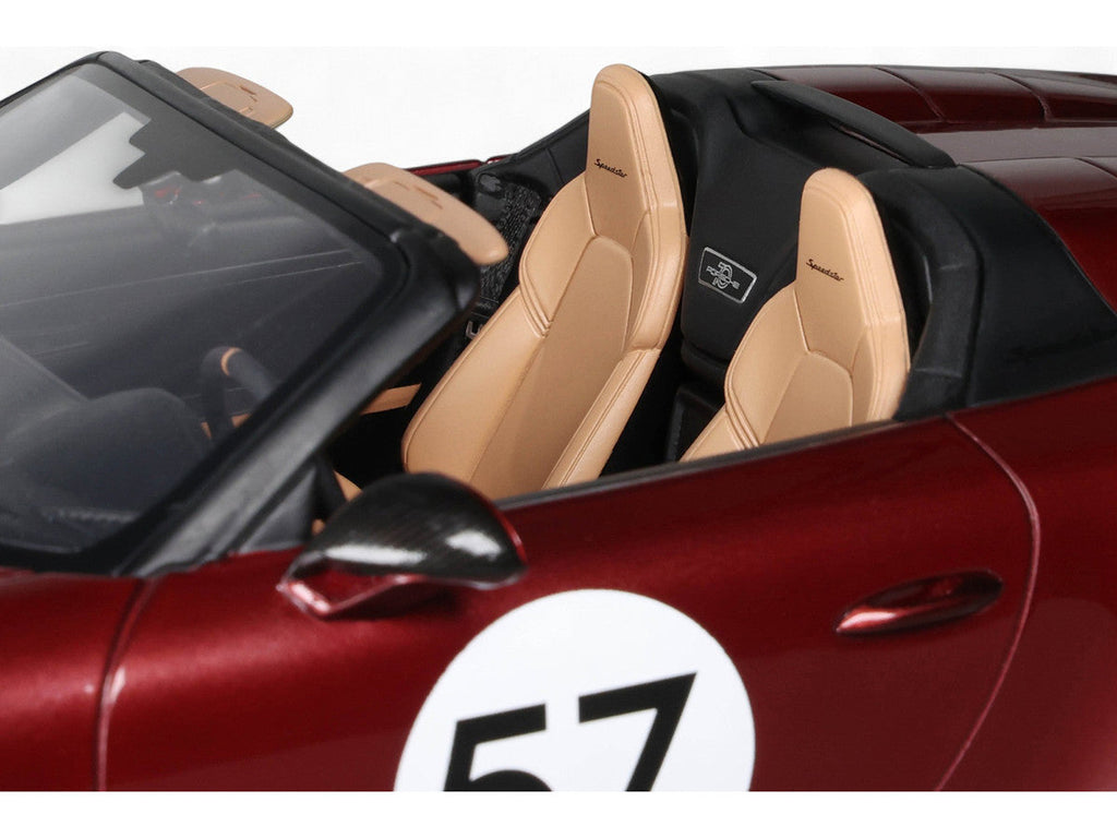 2019 Porsche 911 (991.2) Speedster #57 "Heritage Edition" Cherry Red Metallic 1/18 Model Car by GT Spirit