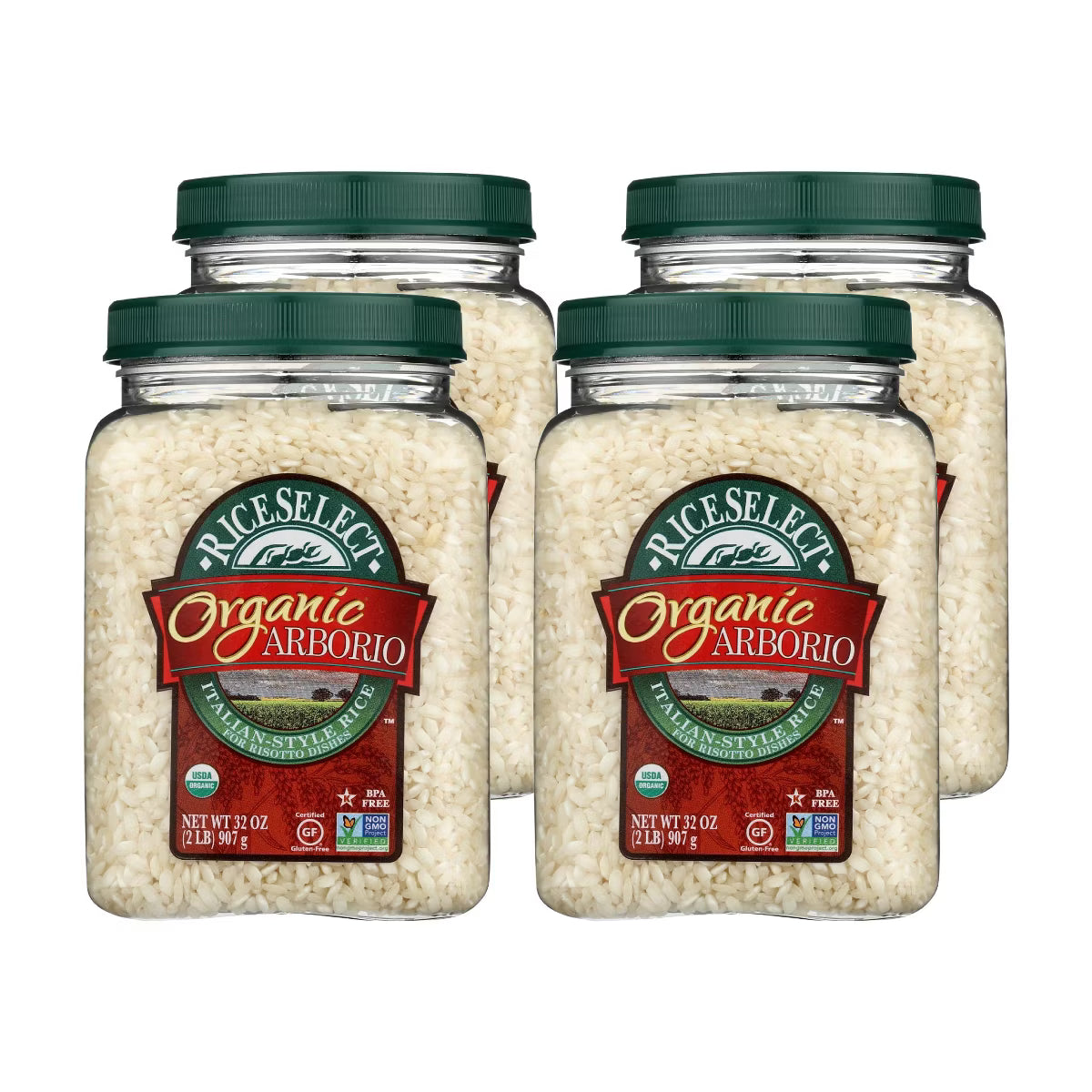 Rice Select Organic Arborio Rice - 4 Pack x 32 oz