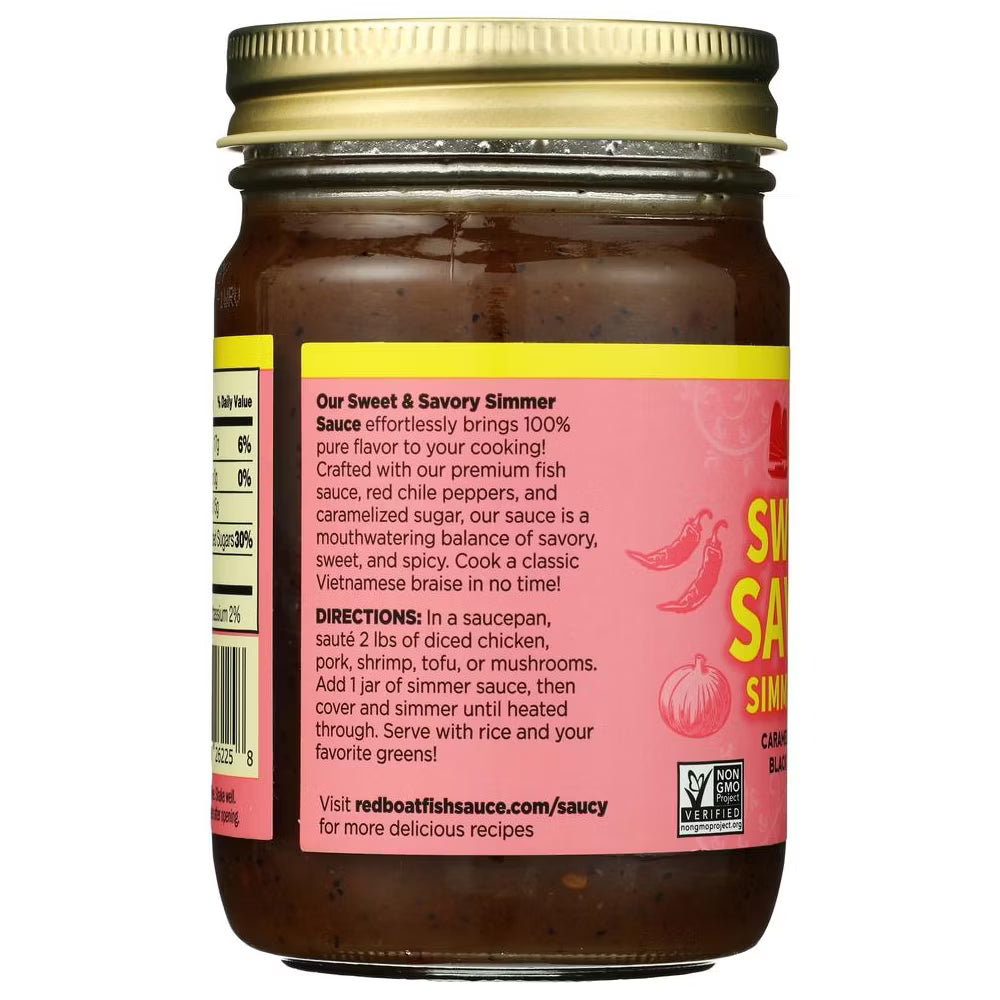 Red Boat Fish Sauce Simmer Sauce, Black Pepper, 12.5 fl oz., Pack of 6