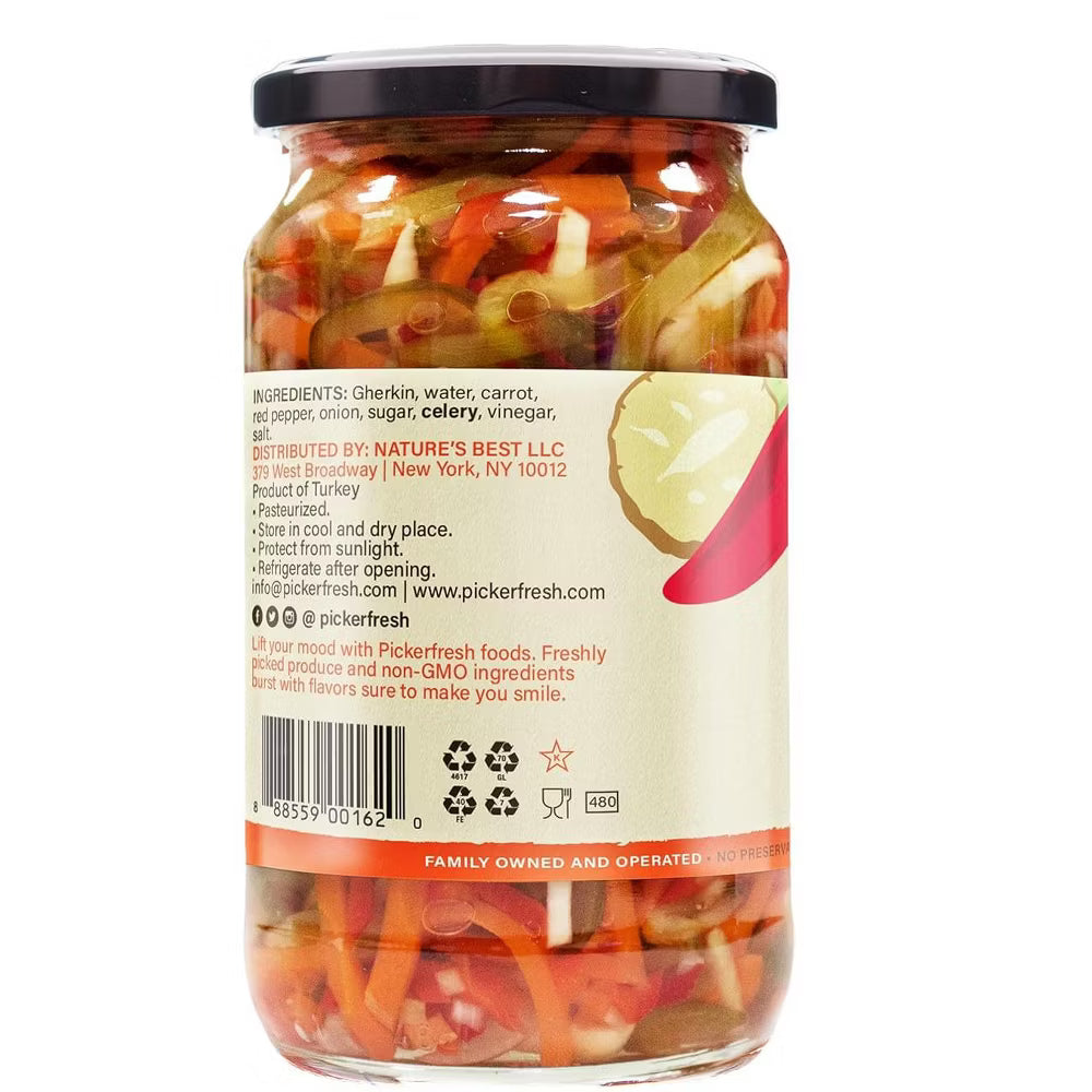 Pickerfresh, Veggie Slaw Pickled, Case of 6, 16 Fl Oz