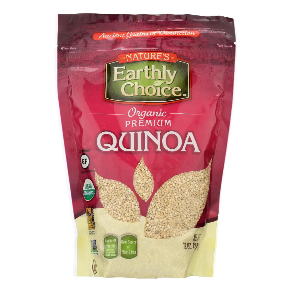 Nature's Earthly Choice Organic Quinoa - Premium White Quinoa (Case of 6, 12 Oz. Each)