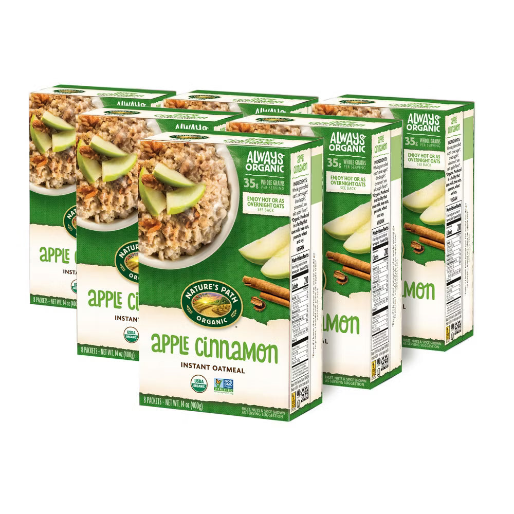 Nature's Path Hot Oatmeal, Apple Cinnamon, 14 Oz. (Pack of 6)