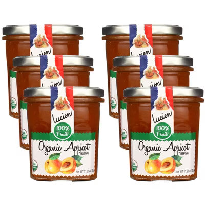 Lucien Georgelin Organic Apricot Fruit Spread, 11.28 oz, Pack of 6