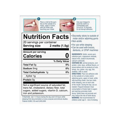OraCoat XyliMelts for Dry Mouth Relief Mild Mint 40ct - Imperfect Box
