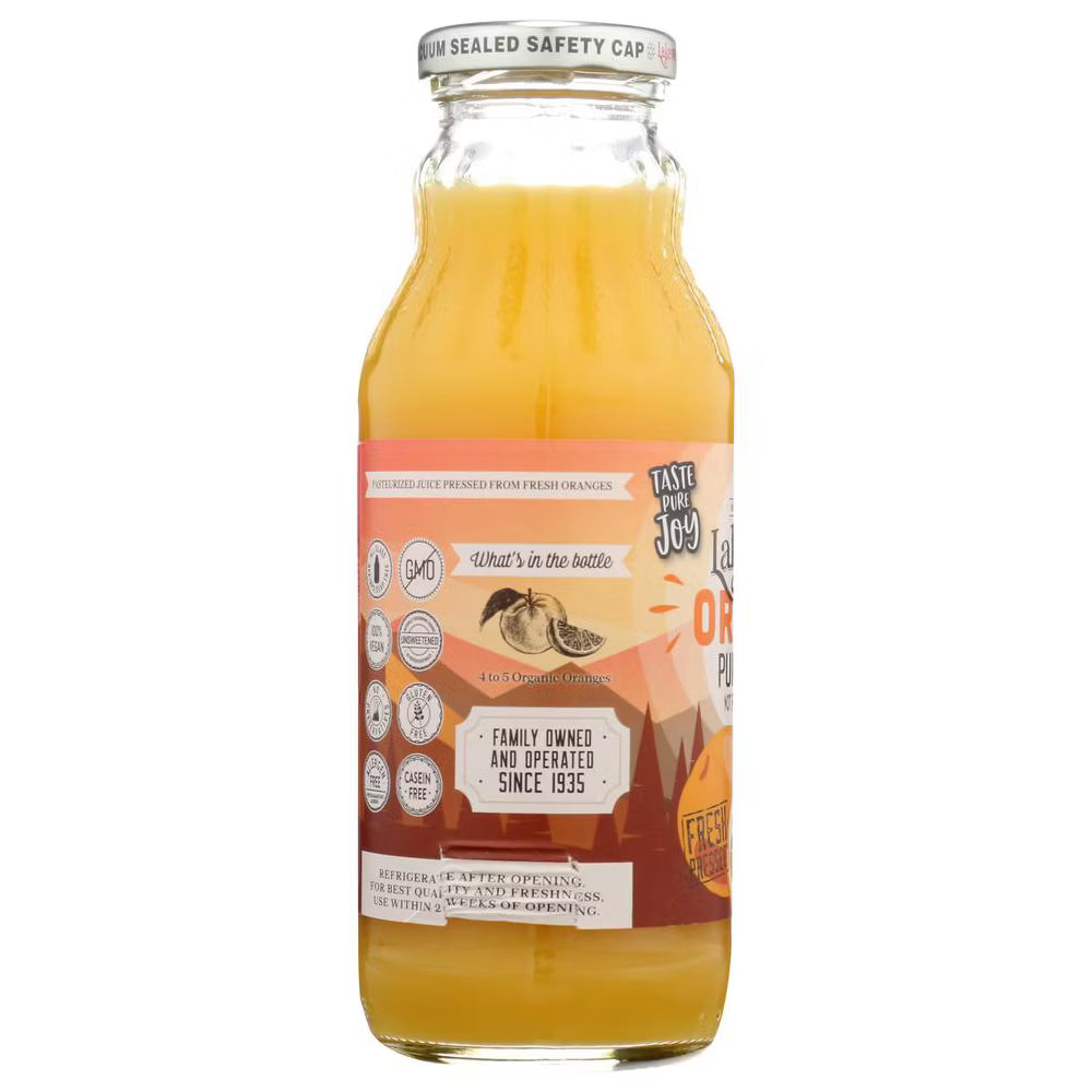 Lakewood Pure Orange Juice, 12.5 fl oz, Pack of 12, Organic