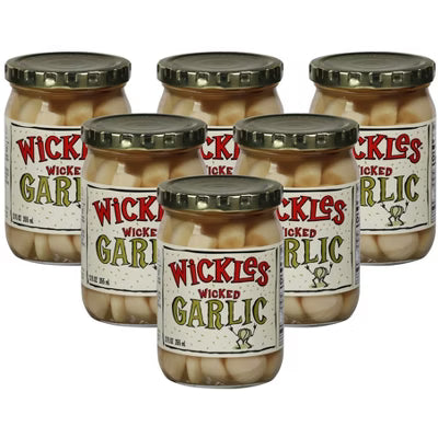 Wickles Wicked Garlic Pickles, Case of 6, 12 Fl Oz Jars