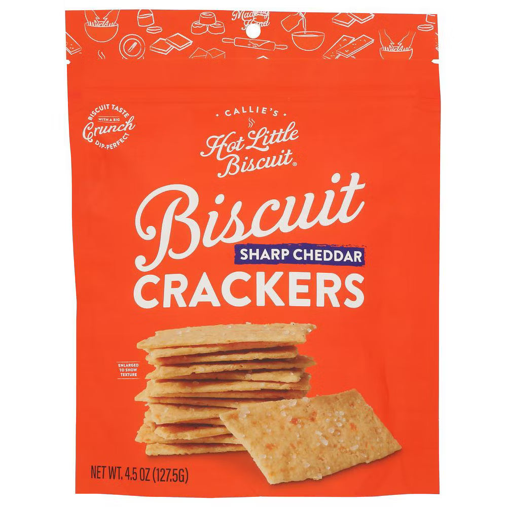 Callies Sharp Cheddar Biscuit Crackers, 4.5 oz, Pack of 6