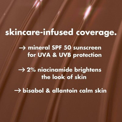 e.l.f. Halo Glow Skin Tint Light Coverage Foundation Mineral SPF 50 9 Medium Cool 1 fl oz - Imperfect Box