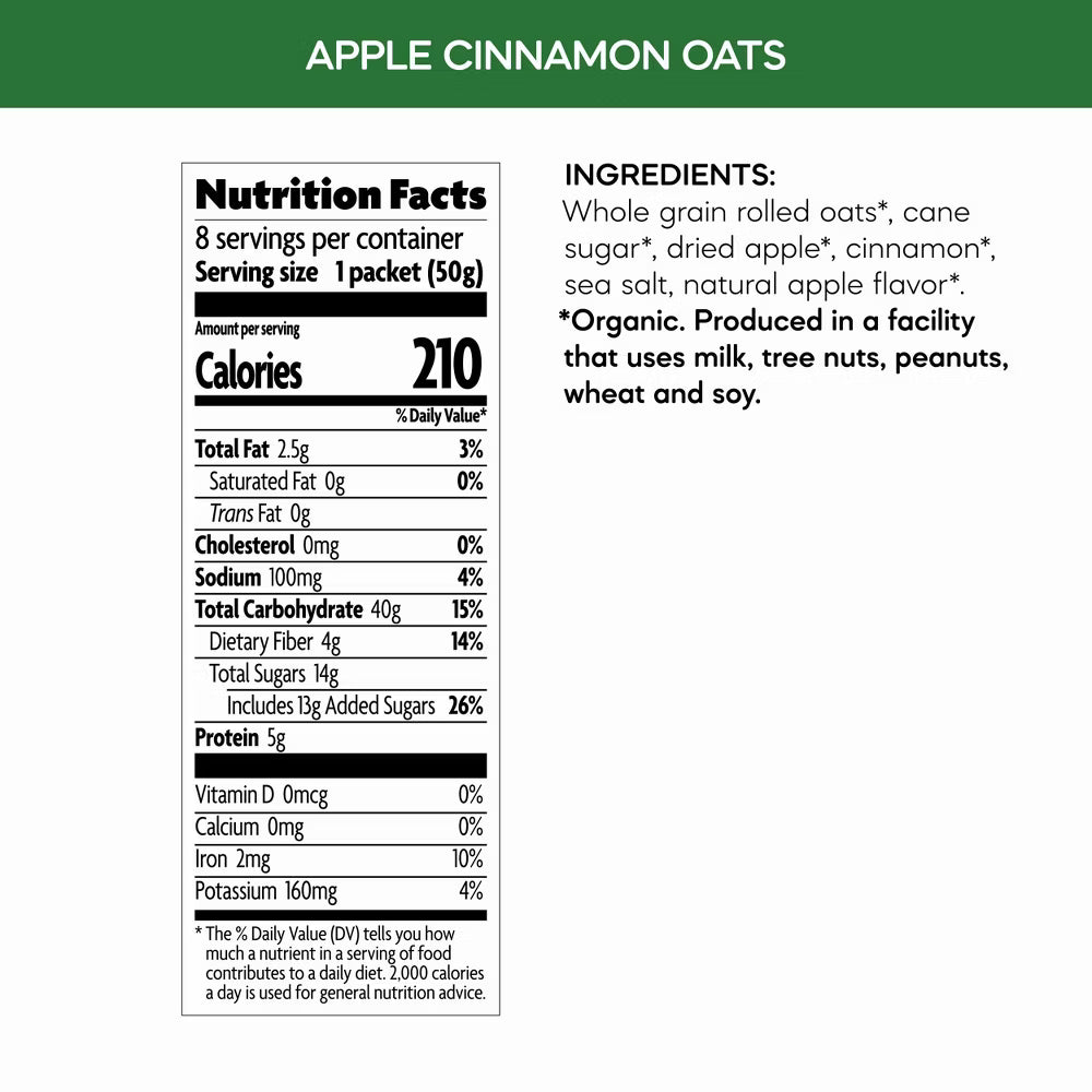 Nature's Path Hot Oatmeal, Apple Cinnamon, 14 Oz. (Pack of 6)