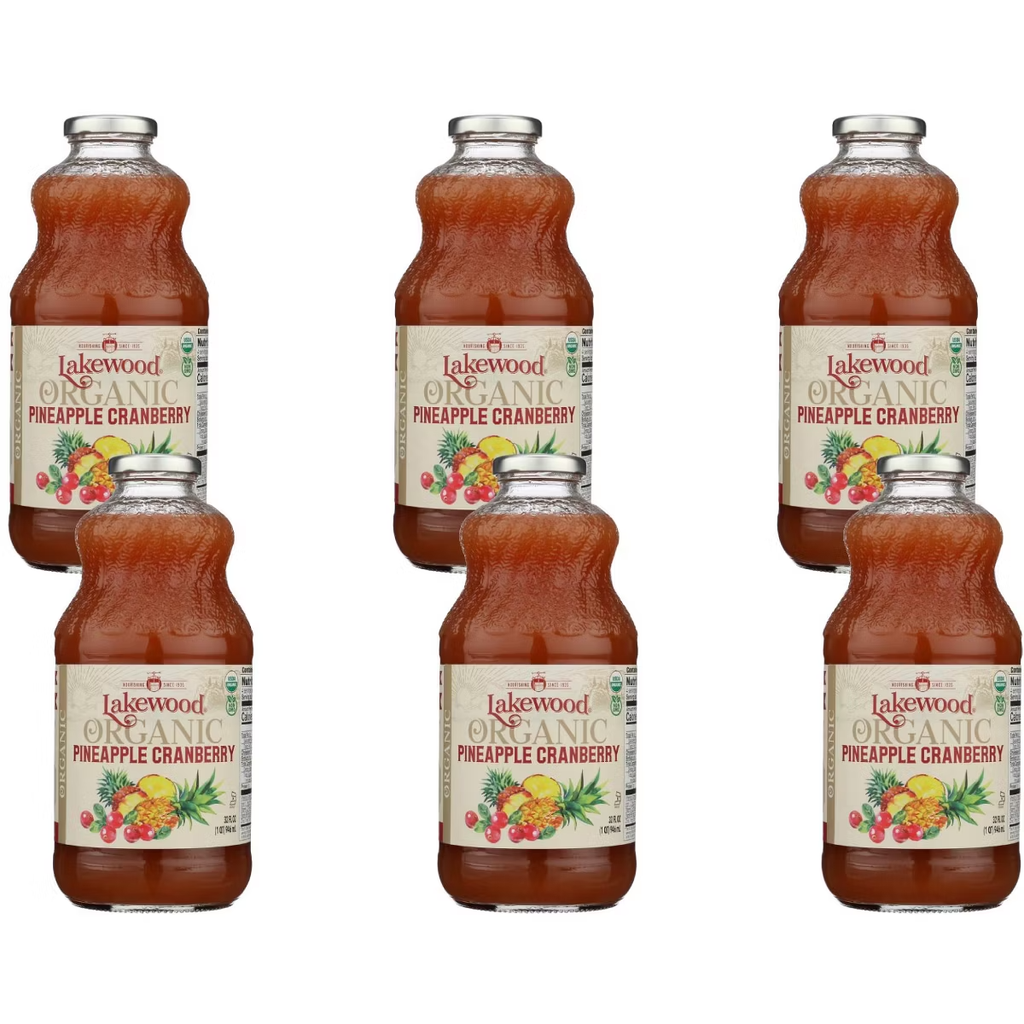 Lakewood Juice Organic Pineapple Cranberry, 6-32 fl oz