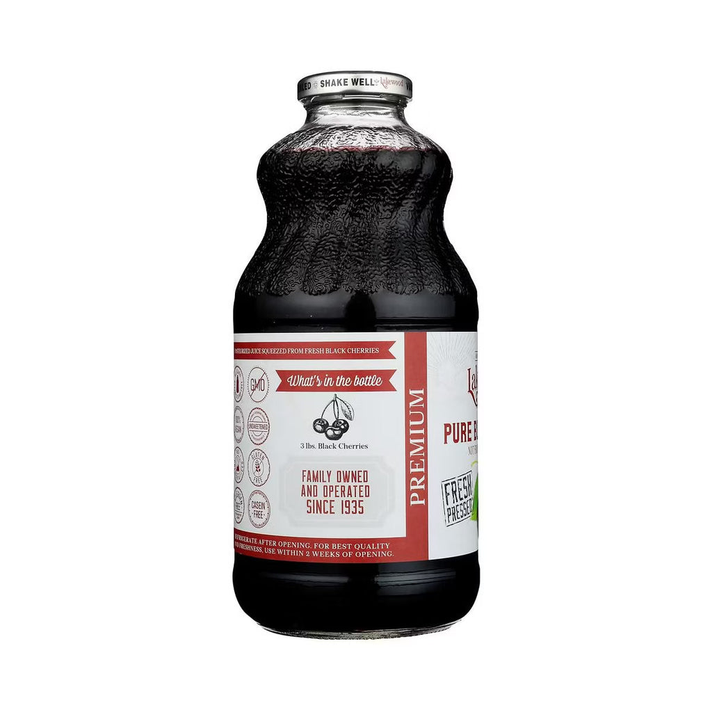 Lakewood Pure Black Cherry Juice - 32 Fl Oz - Pack of 6 - Antioxidant Rich