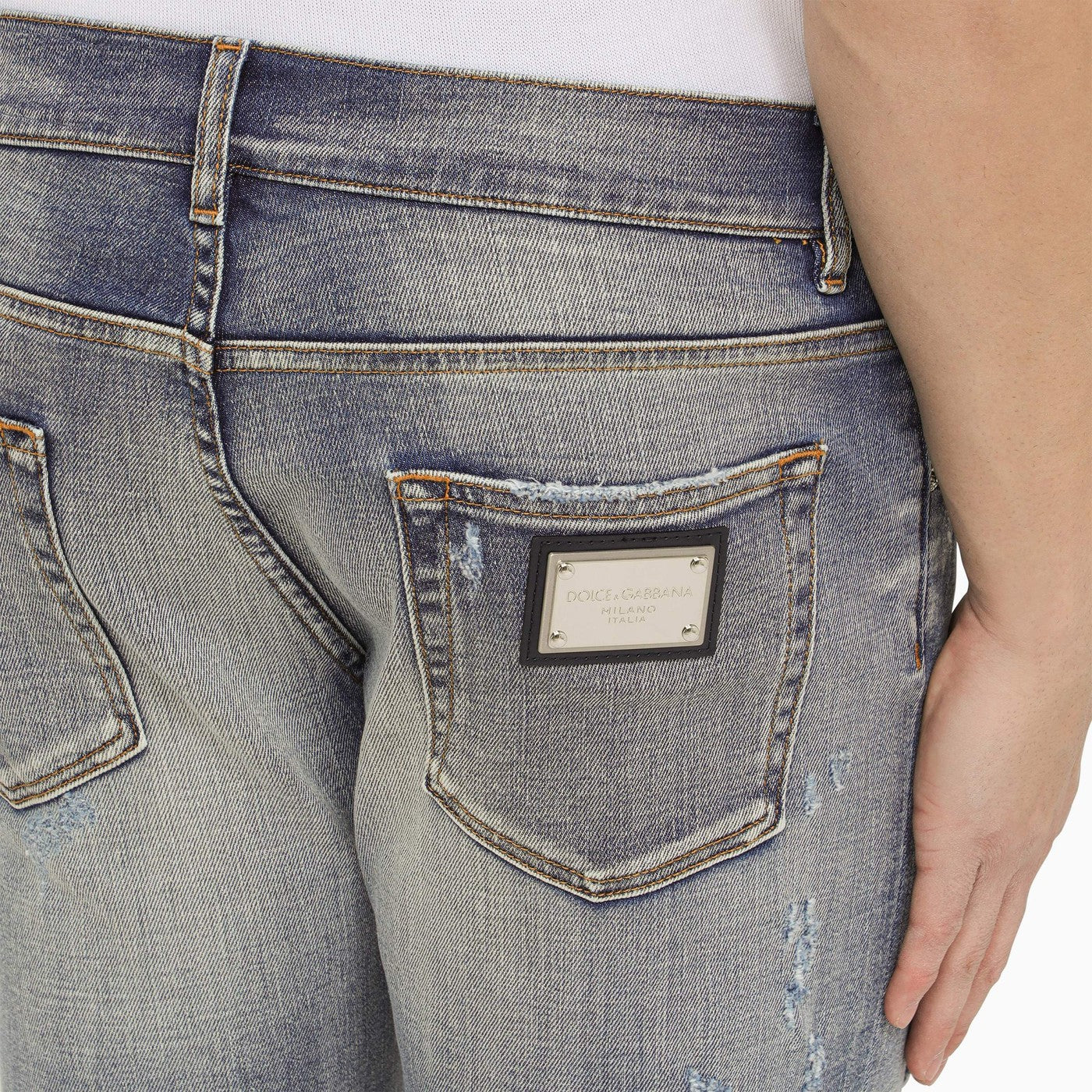 Dolce&Gabbana Light Blue Washed Slim Jeans