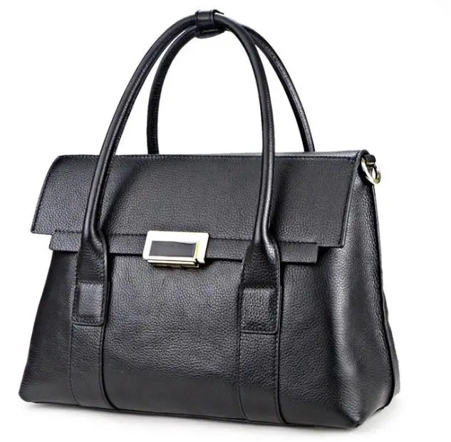 Genuine Leather Briefcase | Large Capacity Women's Bag | Maison Novaire