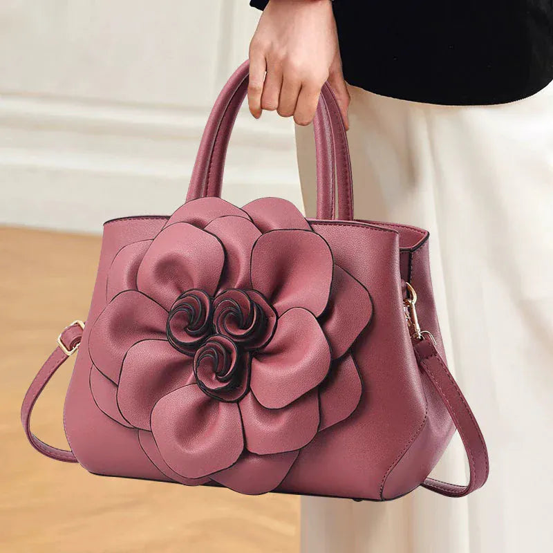 Genuine Leather Embroidery Shoulder & Crossbody Bag