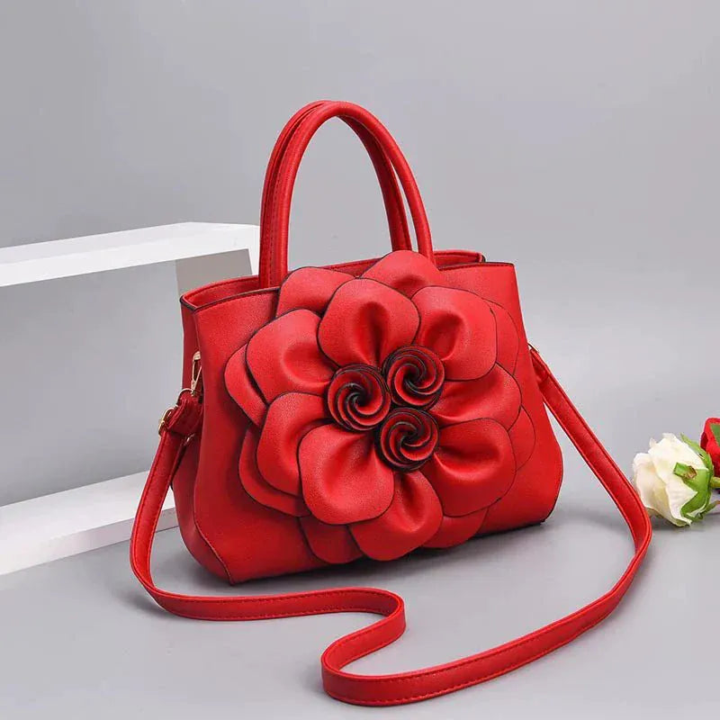Genuine Leather Embroidery Shoulder & Crossbody Bag