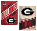 Georgia Bulldogs Garden Flag 2 Sided Retro Vintage