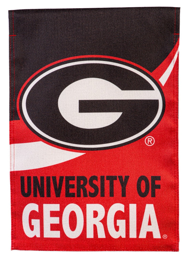 Georgia Bulldogs Garden Flag Burlap 2 Sided