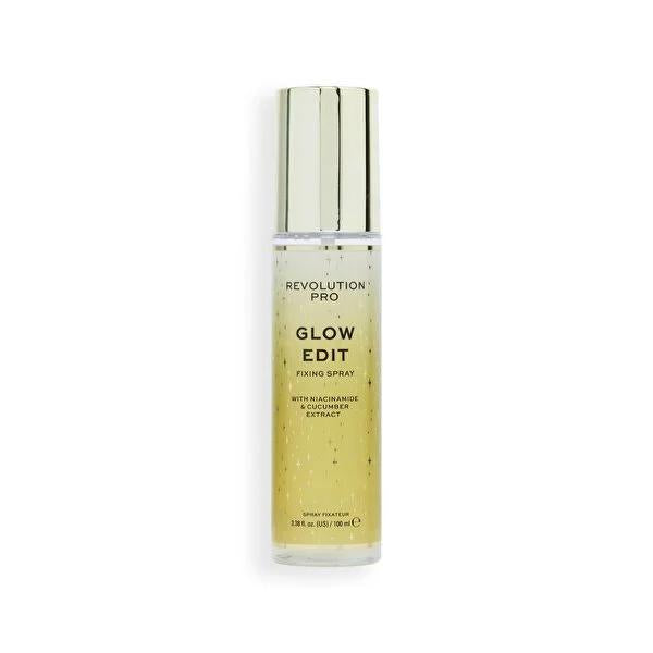 Revolution Pro Glow Edit Setting Spray 100ml: Radiant, Hydrating & Vegan Makeup Finishing Spray with Niacinamide & Cucumber