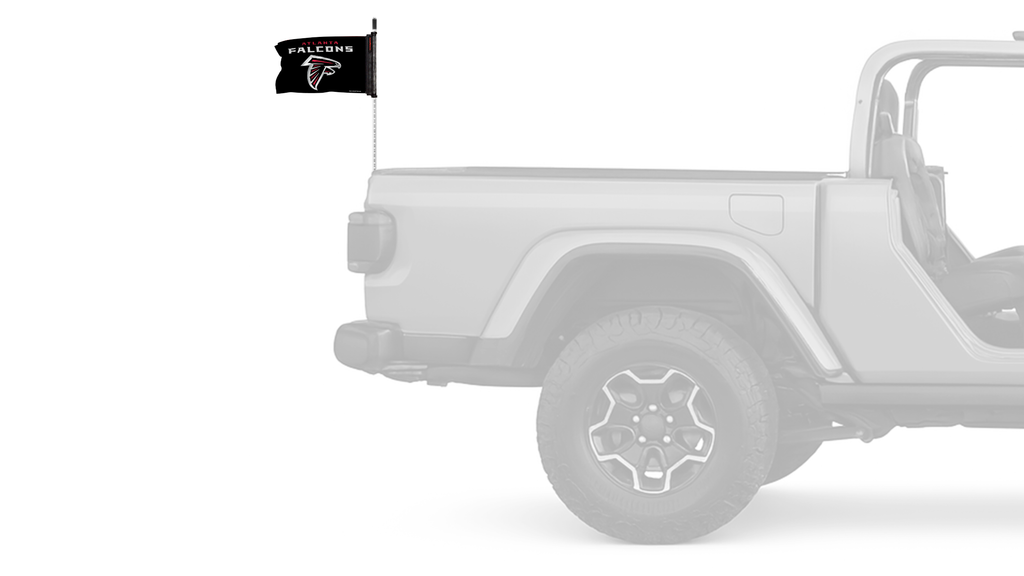 Atlanta Falcons 11"x17" Forever Wave Flag for Jeep Wrangler LJ 2003-2006