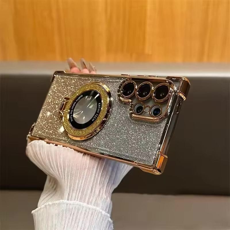 Glitter MagSafe Stand Samsung Case
