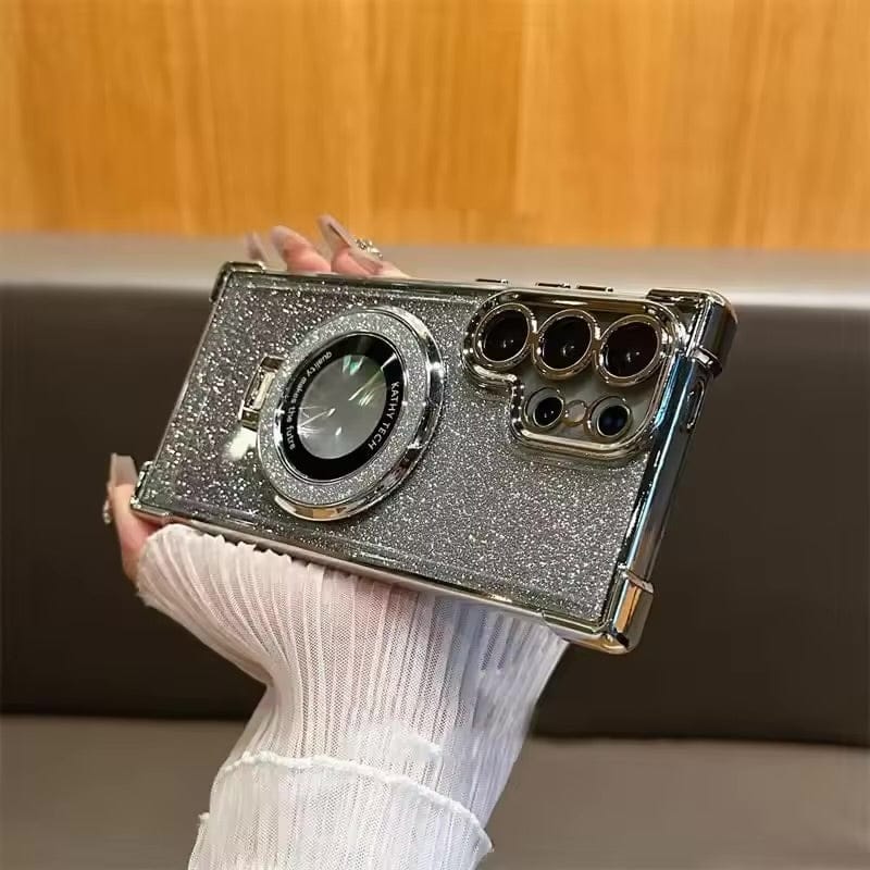 Glitter MagSafe Stand Samsung Case