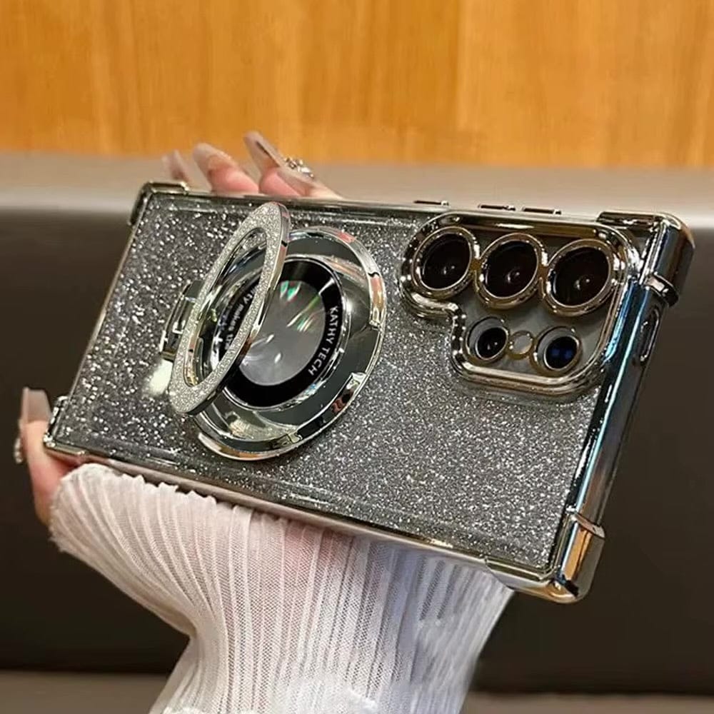 Glitter MagSafe Stand Samsung Case