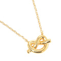 Gold Dipped Knotted Heart Pendant Necklace