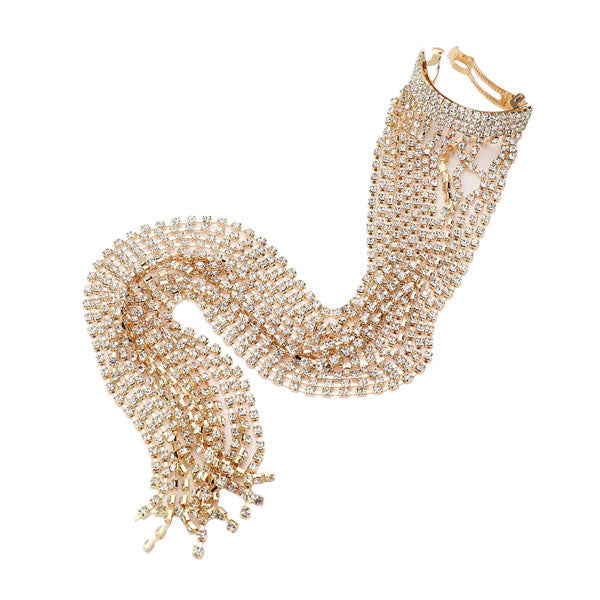Fashionable Rhinestone Fringe Barrette