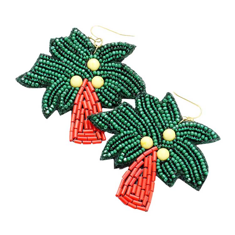 Multi Bead Palm Tree Earrings