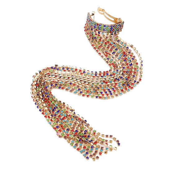 Fashionable Rhinestone Fringe Barrette