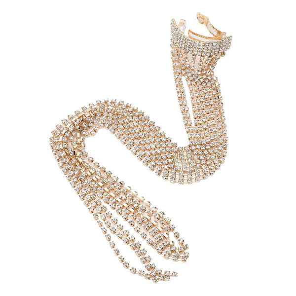 Rhinestone Fringe Barrette