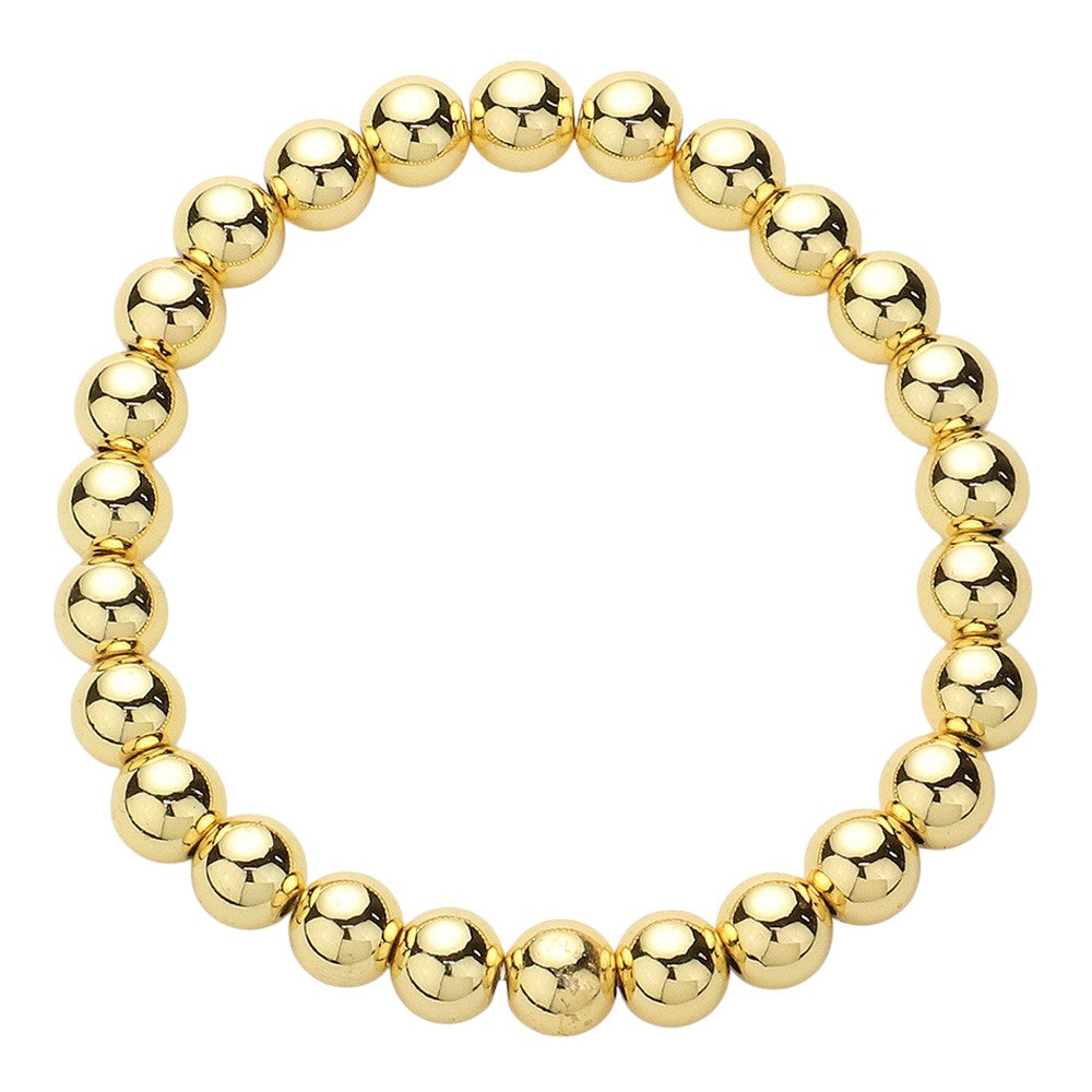 Stainless Steel Ball Beaded Stretch Bracelet