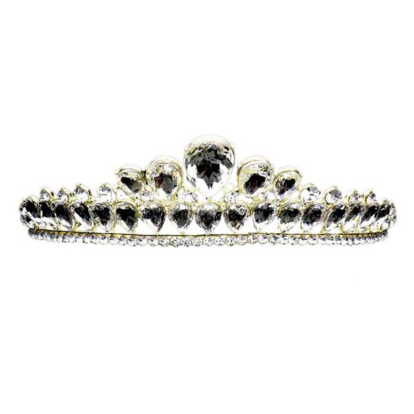 Teardrop Stone Cluster Princess Tiara