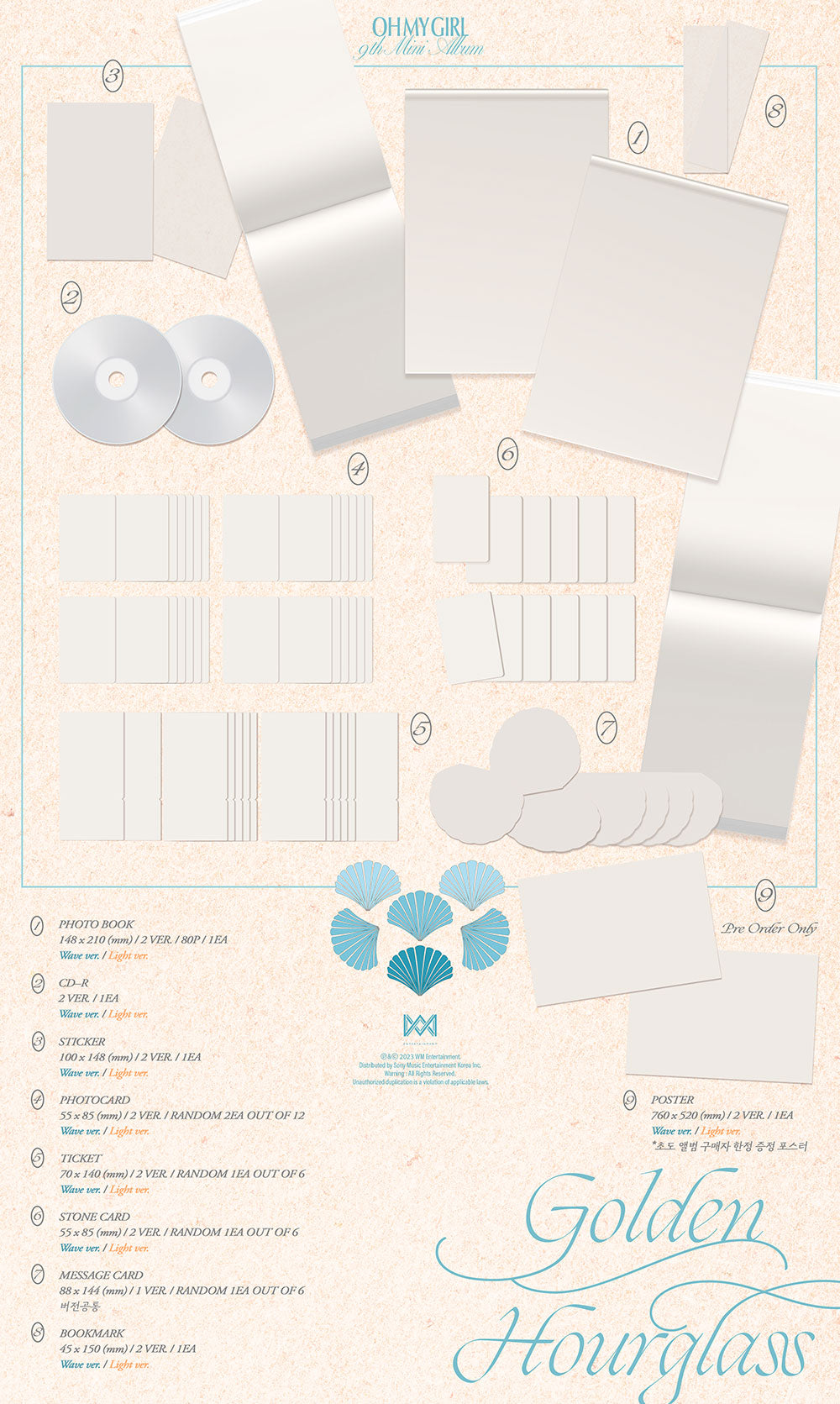 Oh My Girl 9th Mini Album - Golden Hourglass (Standard Ver.)