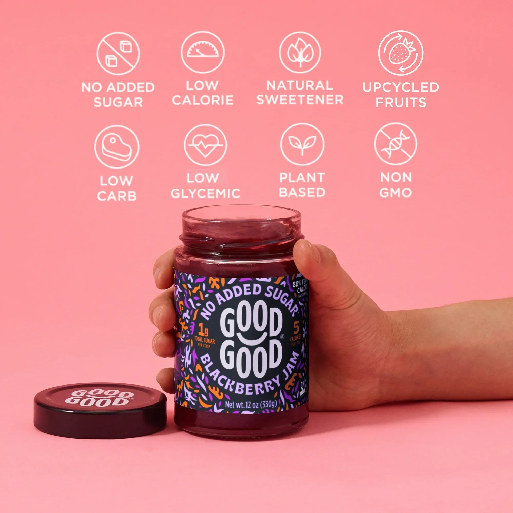 Good Good Blackberry Jam, Case of 6 (12 oz Each)