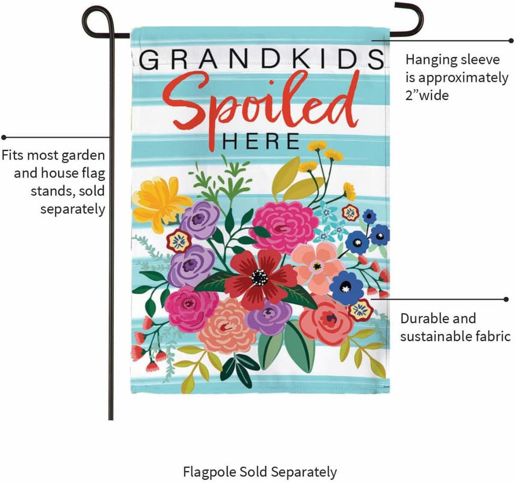 Grandkids Spoiled Here 2 Sided Garden Flag