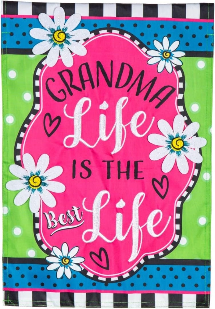 Grandma Life Applique Garden Flag 2 Sided Best Life