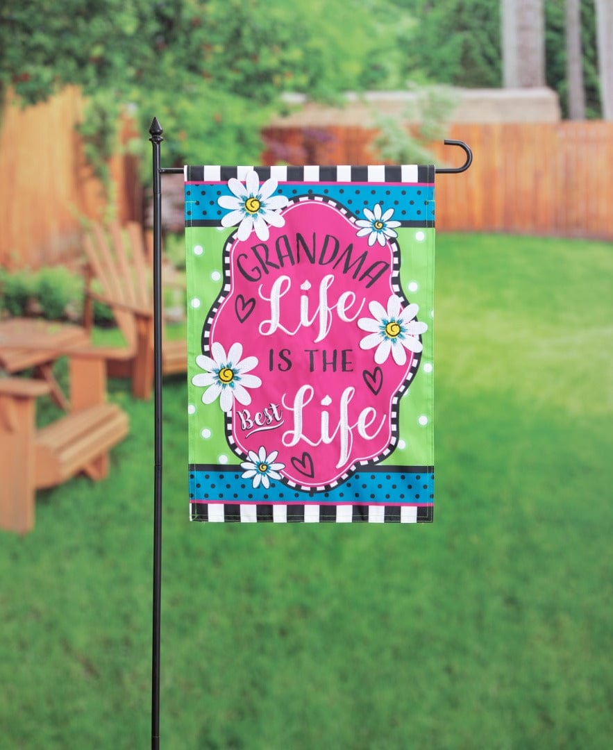 Grandma Life Applique Garden Flag 2 Sided Best Life