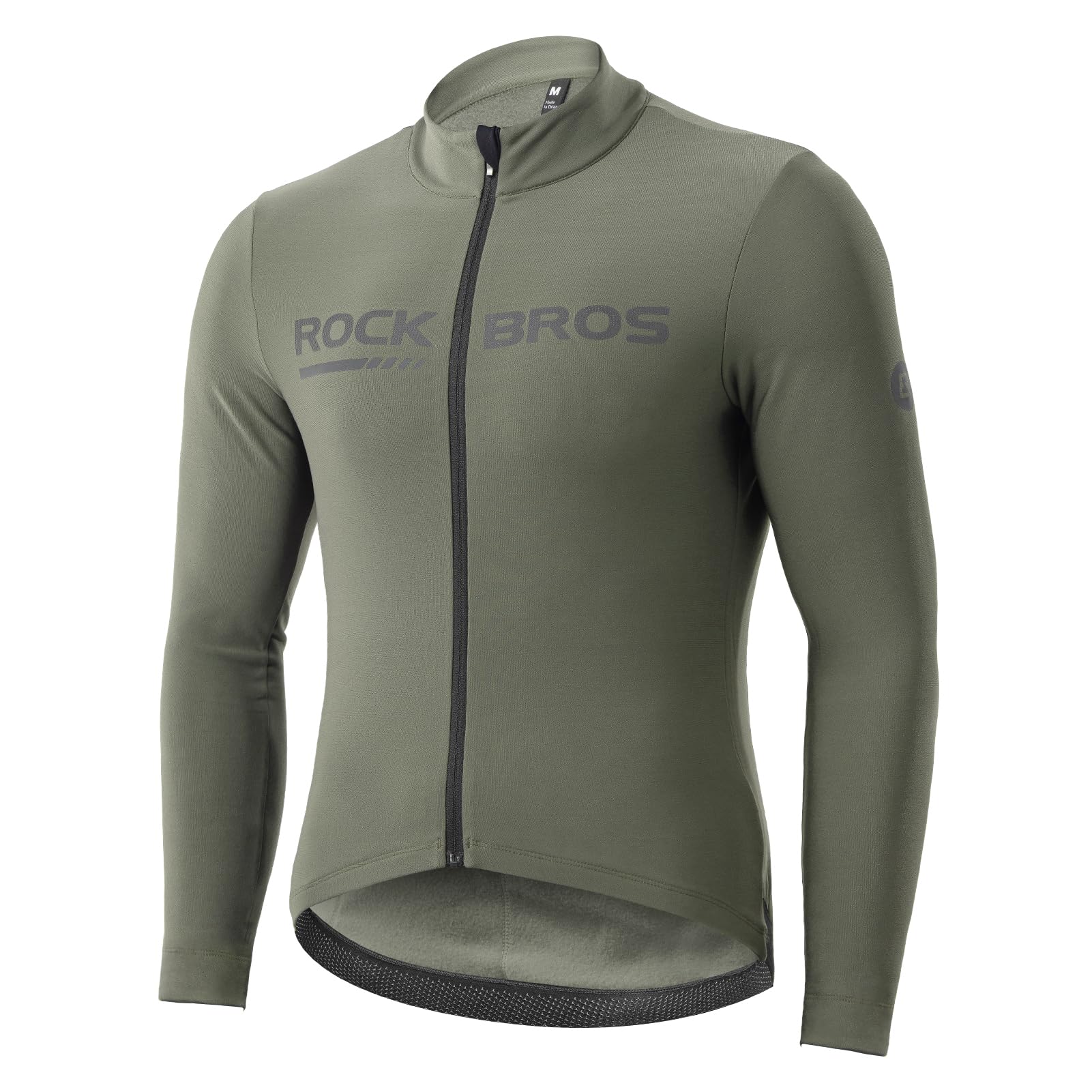 ROCKBROS Men's Long Sleeve Cycling Jersey with full zipper rear pockets perfect fit for outdoor sports