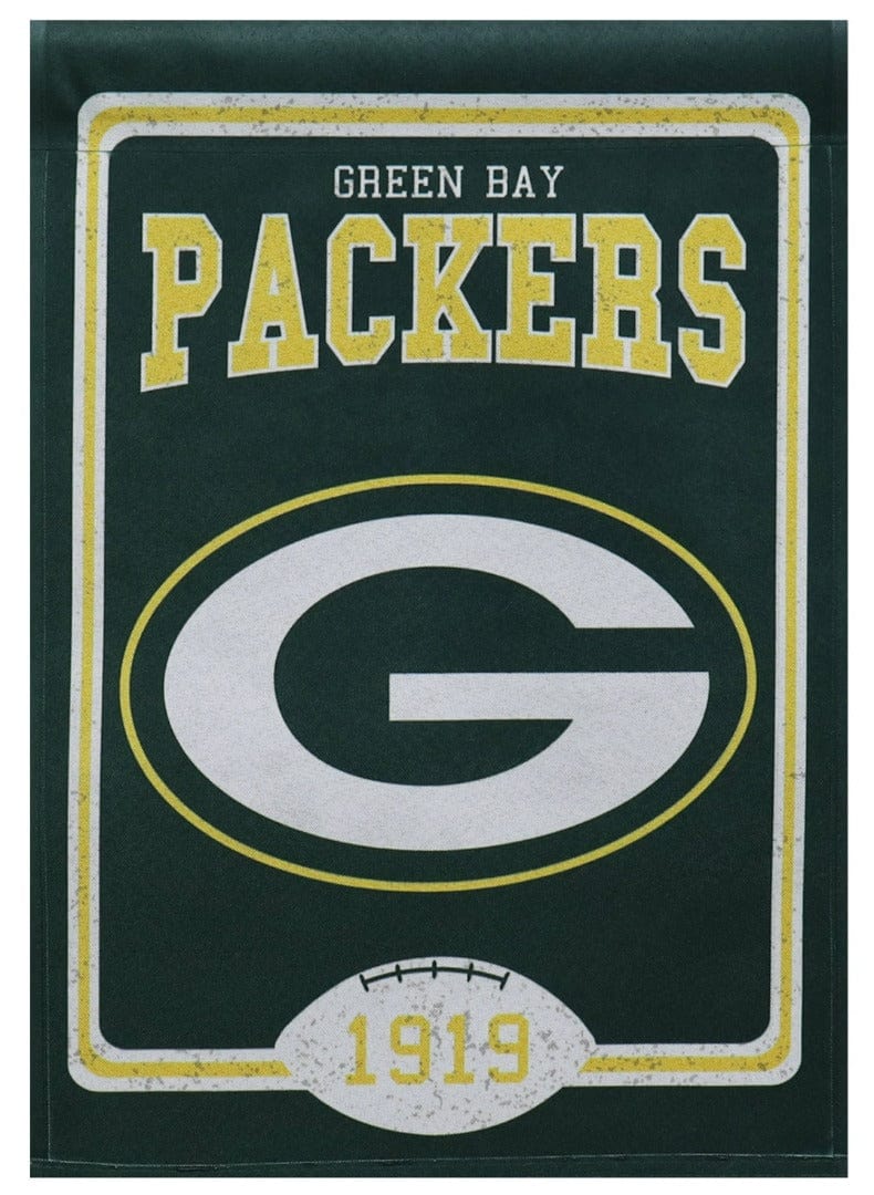 Green Bay Packers Garden Flag 2 Sided 1919 Vintage
