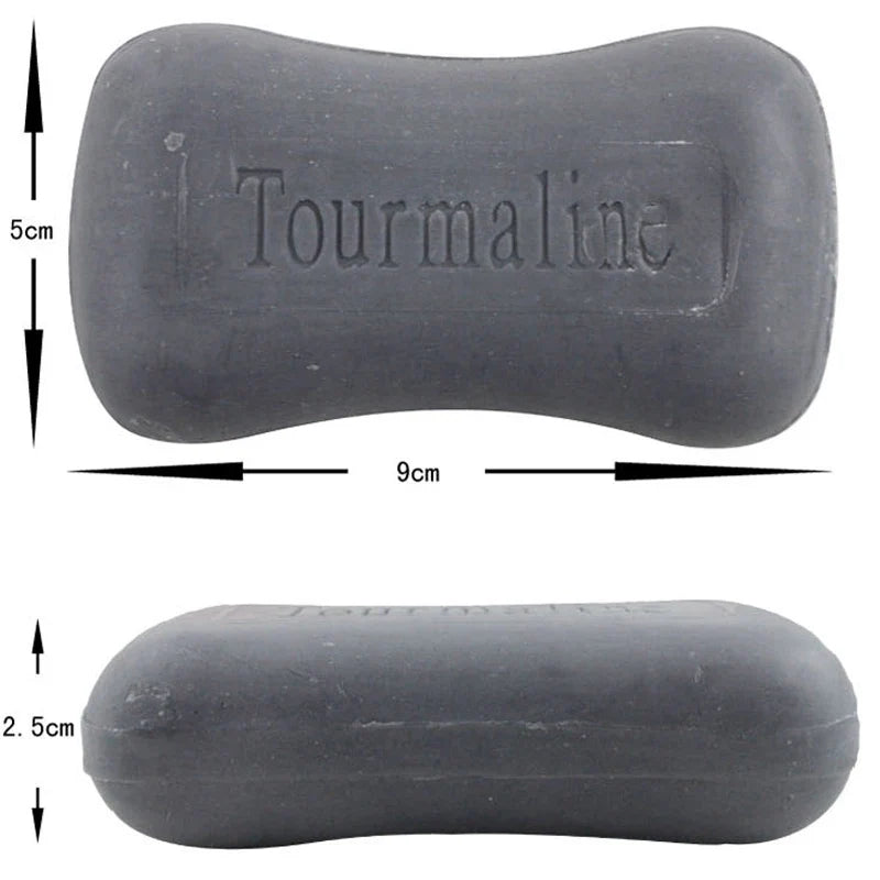 Tourmaline Soap Bar Natural Bamboo Charcoal Skin Care Anti-acne Remove Black Head and Acne