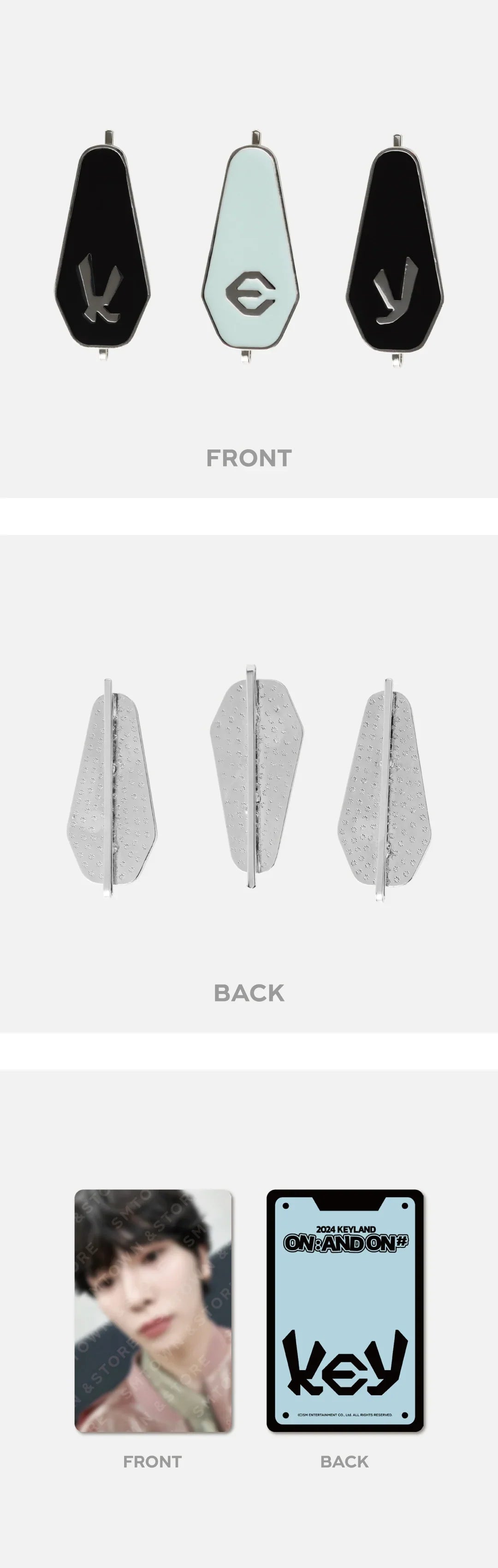SHINee Key - On : And On # 2024 Keyland Official MD Metal Hair Pin Set