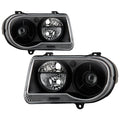 SPYDER Xtune Chrysler 300C w/ Halogen Projection Style Only 05-10 Headlights Black HD-JH-C300C-BK 9026584