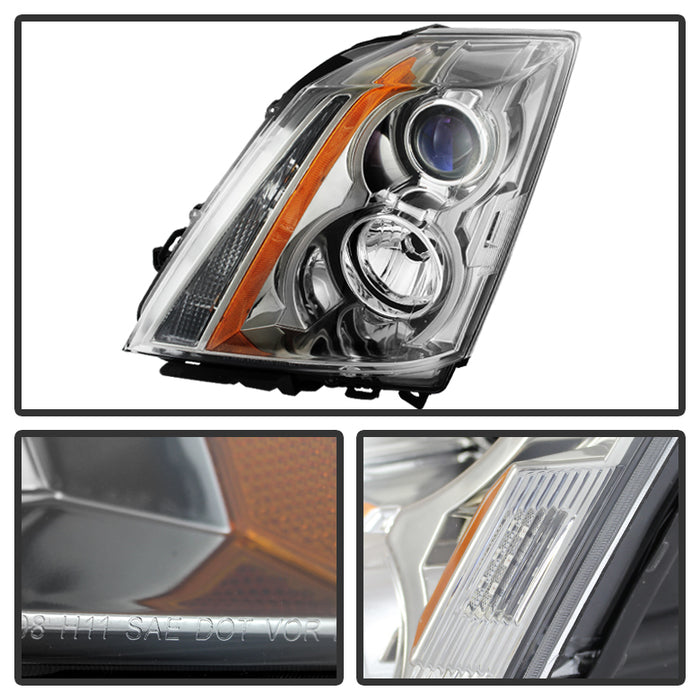 SPYDER Xtune Cadillac Cts 08-12 / CTS-V 09-12 Halogen Onlyprojector Headlights Chrome HD-JH-CACTS08-AM-C 9027246