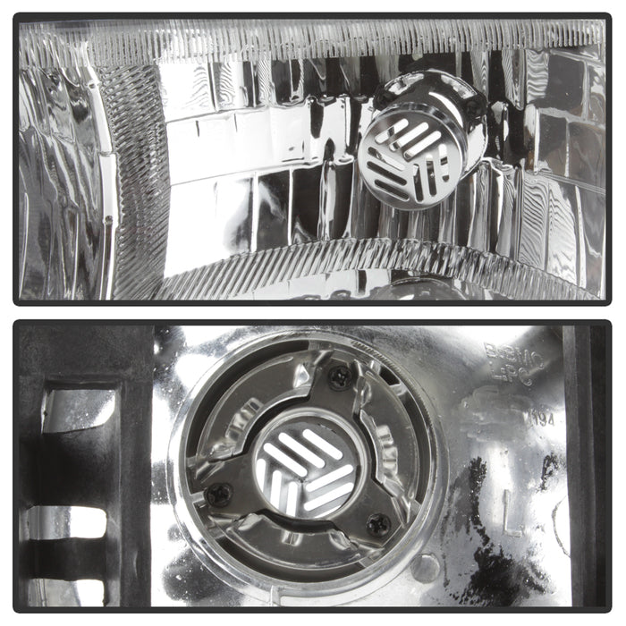 SPYDER xTune 97-99 Cadillac Deville 4pc OEM Style Headlights w/Corner Light - Chrome (HD-JH-CADDEV97-SET-C) 9039003