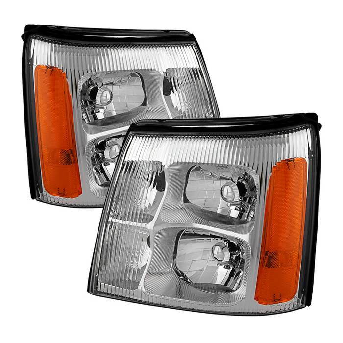 SPYDER Xtune Cadillac Escalade Hid Model Only 2003-2006 OEM Style Headlights Chrome HD-JH-CAES03-HID-C 9029608