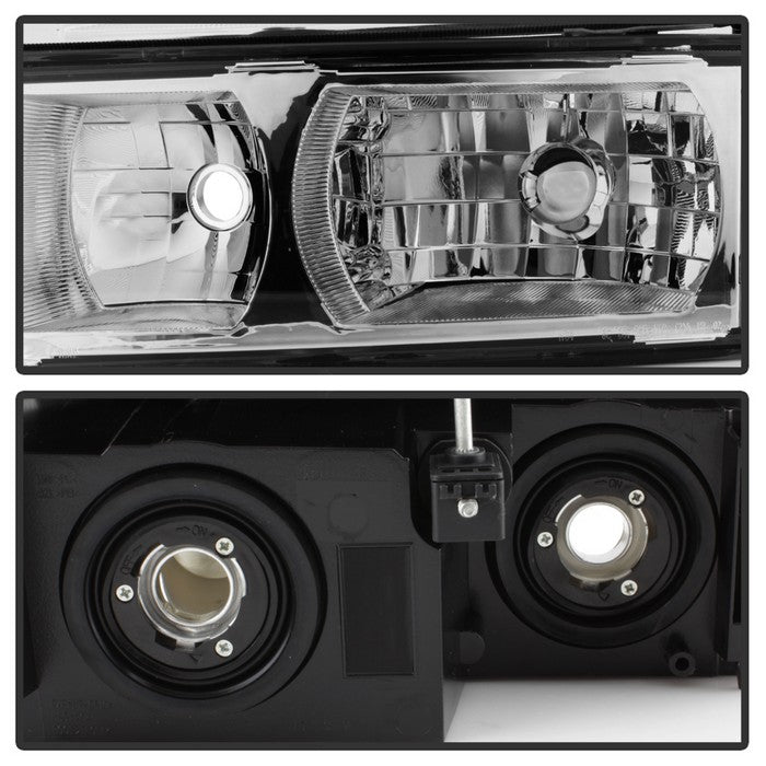SPYDER xTune 02-06 Chevy Avalanche w/Cladding OEM Bumper Light & Headlights - Chrome (HD-JH-CAVA02-SET-C) 9040658