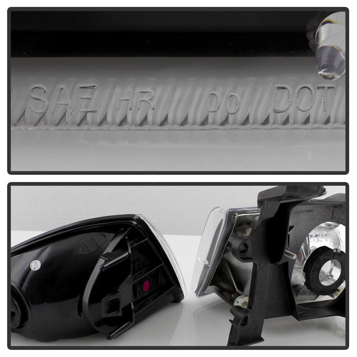 SPYDER xTune Chevy Cavalier 00-02 Corner Lamp & Headlights 4pcs set-Black HD-JH-CCAV00-SET-BK 9036705